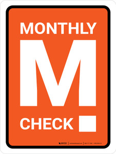 TPM Monthly Inspection Portrait - Wall Sign