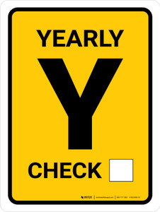 TPM Yearly Inspection Portrait - Wall Sign