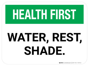 Health First Water Rest Shade Rectangle - Floor Sign