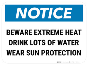 Notice Beware Extreme Heat Rectangle - Floor Sign