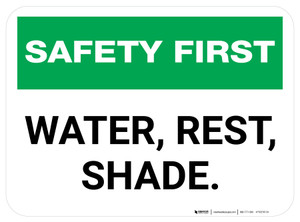 Safety First Water Rest Shade Rectangle - Floor Sign
