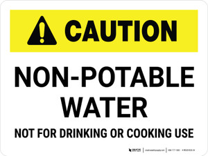 Caution: Non-Potable Water Landscape - Wall Sign