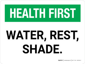 Health-First: Water Rest Shade Landscape - Wall Sign