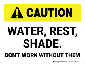 Caution: Water Rest Shade Don't Work Without Them Landscape - Wall Sign