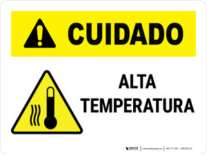 Caution: High Temperature Spanish Landscape - Wall Sign