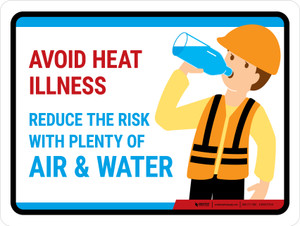Avoid Heat Illness Landscape - Wall Sign