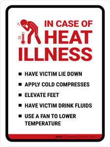 In Case Of A Heat Illness Portrait - Wall Sign