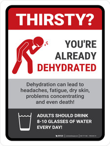 Thirsty You're Already Dehydrated Portrait - Wall Sign Thirsty You're Already Dehydrated Portrait - Wall Sign