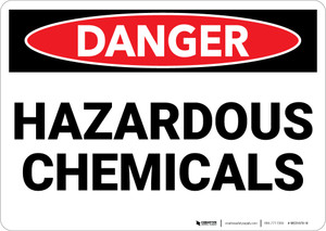 Danger: Hazardous Chemicals - Wall Sign