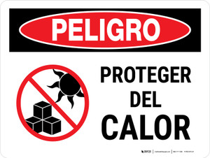 Peligro: Protect From Heat Landscape - Wall Sign