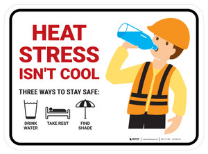 Heat Stress Isn't Cool Rectangular - Floor Sign Heat Stress Isn't Cool Rectangular - Floor Sign