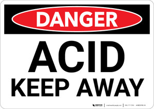 Danger: Acid Keep Away - Wall Sign