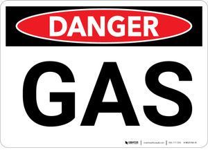Danger: Gas Warning - Wall Sign