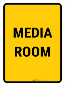 Media Room Portrait - Wall Sign