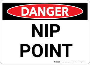 Danger: Nip Point Warning - Wall Sign