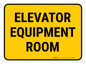 Elevator Equipment Room Rectangular - Floor Sign