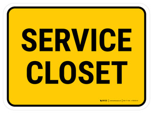 Service Closet Rectangular - Floor Sign