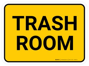Trash Room Rectangular - Floor Sign