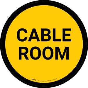 Cable Room Circular - Floor Sign
