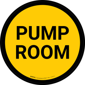 Pump Room Circular - Floor Sign