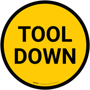 Tool Down Circular - Floor Sign