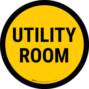 Utility Room Circular - Floor Sign