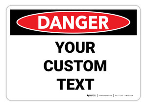 Custom OSHA Danger Wall Sign Custom OSHA Danger Wall Sign