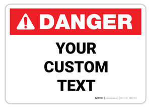 Custom ANSI Danger Wall Sign Custom ANSI Danger Wall Sign