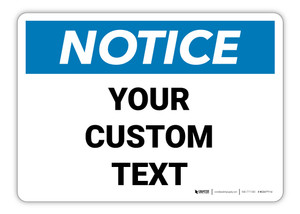 Custom OSHA Notice Wall Sign Custom OSHA Notice Wall Sign