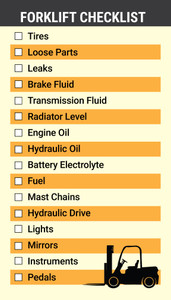 Forklift Safety Check List Wallet Card Forklift Safety Check List Wallet Card