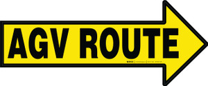 AGV Route Right Die-Cut Arrow - Floor Sign AGV Route Right Die-Cut Arrow - Floor Sign