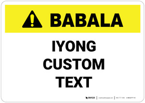 Custom ANSI Filipino Caution Wall Sign