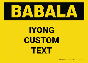 Custom OSHA Filipino Caution Label