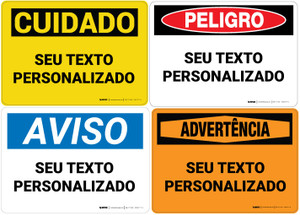 Custom OSHA Portuguese Wall Sign