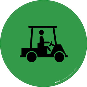 Golf Carts Green - Circular Wall Sign