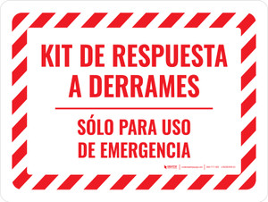 Respuesta de Kit de Derrame - Wall Sign