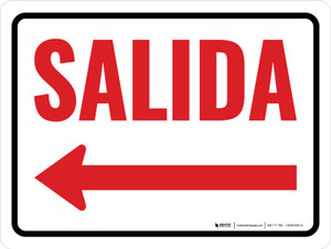 Salida (Flecha Izquierda) - Wall Sign
