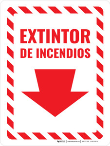 Extintor Flecha Hacia Abajo - Wall Sign