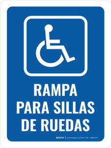 Rampa Para Sillas de Ruedas con Icono Vertical - Wall Sign