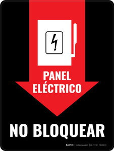 Panel Eléctrico No Bloquear - Wall Sign