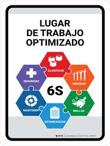 Letrero de Lugar de Trabajo 6S Vertical - Wall Sign