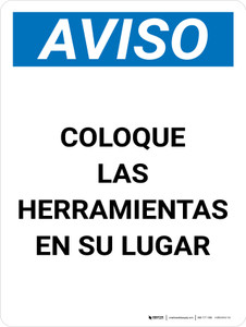 Aviso - Lugar Adecuado para la Limpieza Vertical - Wall Sign