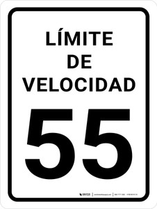 Límite de Velocidad 55 - Wall Sign