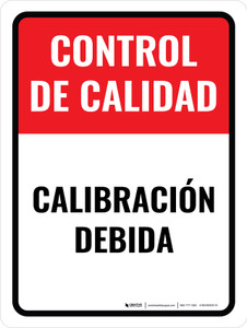 Control de Calidad - Calibración Debida Vertical - Wall Sign