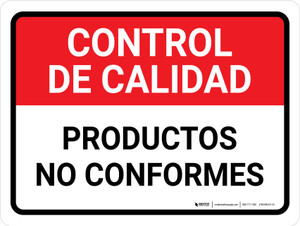 Control de Calidad - Productos no Conformes Horizontal - Wall Sign