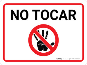 No Tocar con Icono Horizontal - Wall Sign