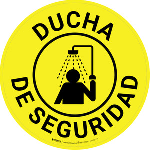Ducha de Seguridad con Icono Circular - Floor Sign