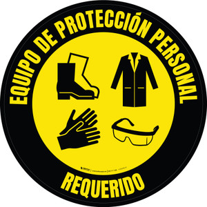 EPI Bata de Laboratorio, Gafas, Guantes y Zapatos - Floor Sign