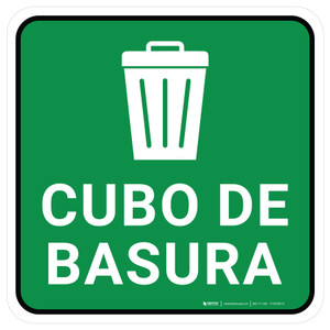 5S Cubo de Basura Square - Floor Sign