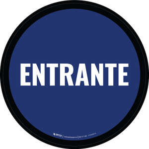 5S Entrante Azul Circular - Floor Sign